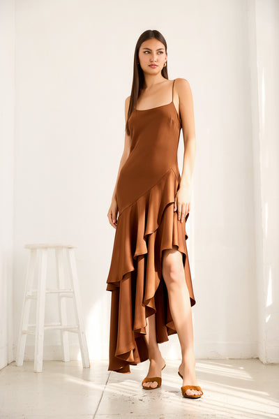 satin ruffle string dress 12 / sunnies