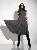 mock neck short sleeve sweater dress