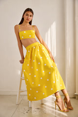 polka dot poplin crop string