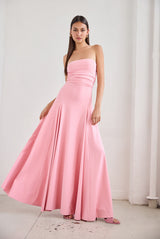 gathered waist tube dress