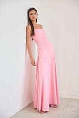 gathered waist tube dress