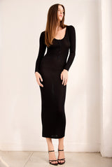 light merino henley long sleeve dress