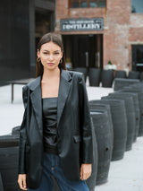 faux leather boyfriend jacket