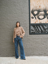 fuzzy sweater cargo jacket