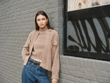fuzzy sweater cargo jacket