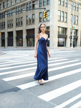 satin slip dress