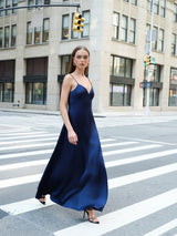 satin slip dress