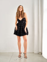 textured flower dress