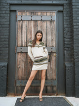 fair isle sweater half zip sweater