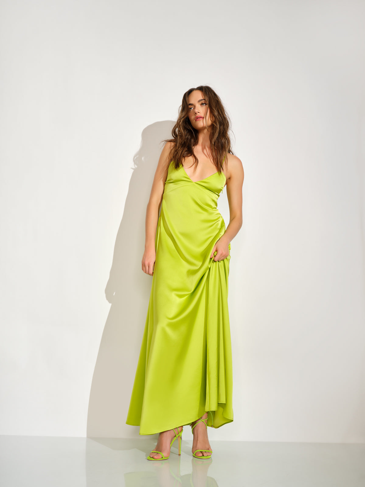 satin slip dress