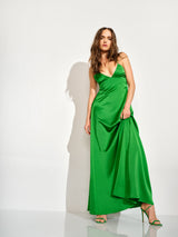 satin slip dress