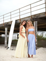 poplin drop waist skirt