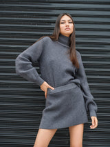rib knit mini skirt