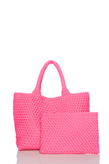 medium tote with zipper pouch