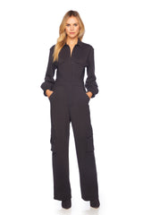 cargo long sleve jumpsuit