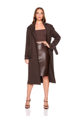 ponte trench coat java