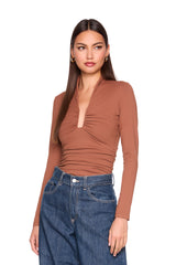square wire long sleeve top
