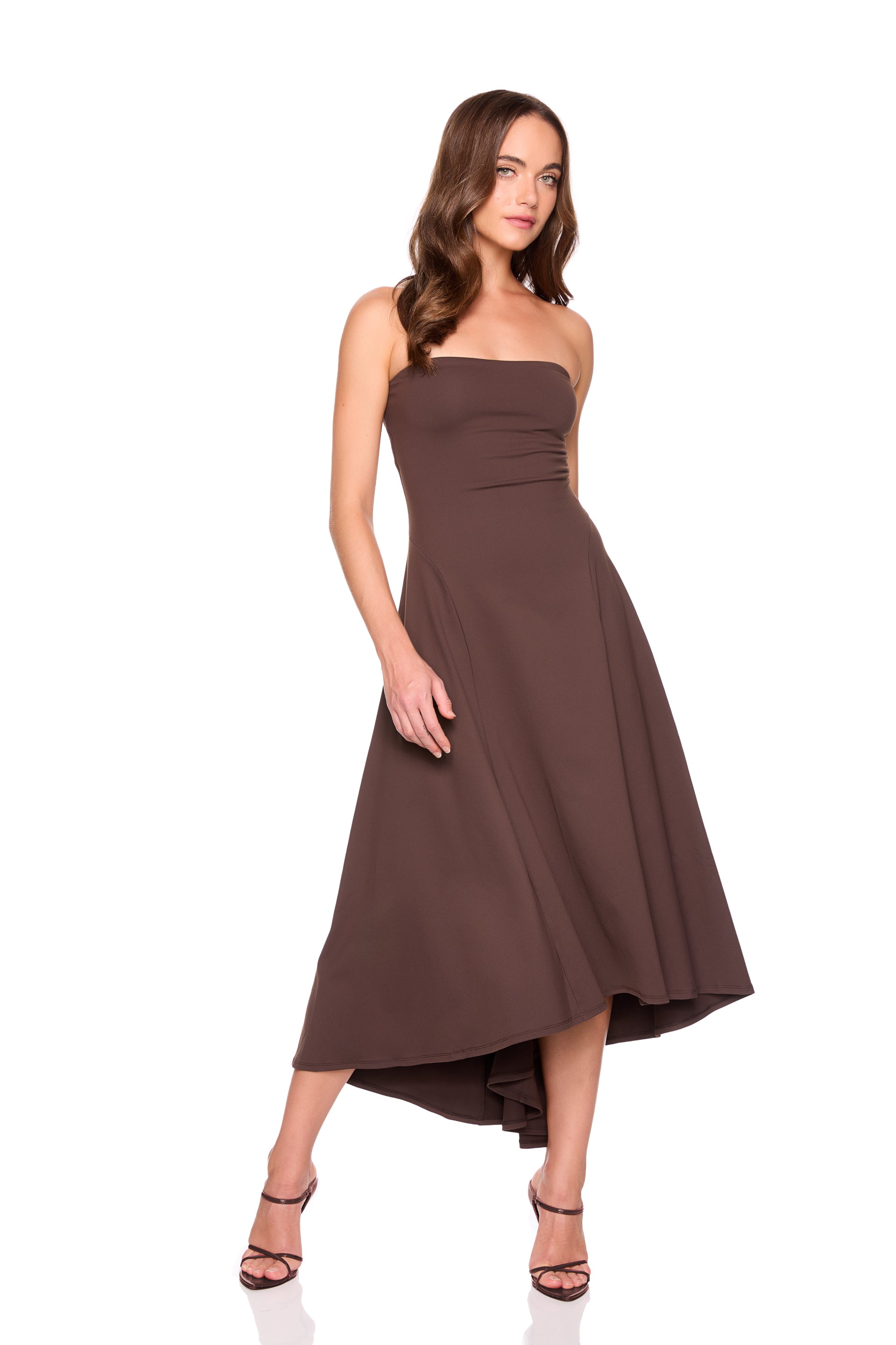 Susana Monaco Women's Strapless High Low Dress - Black