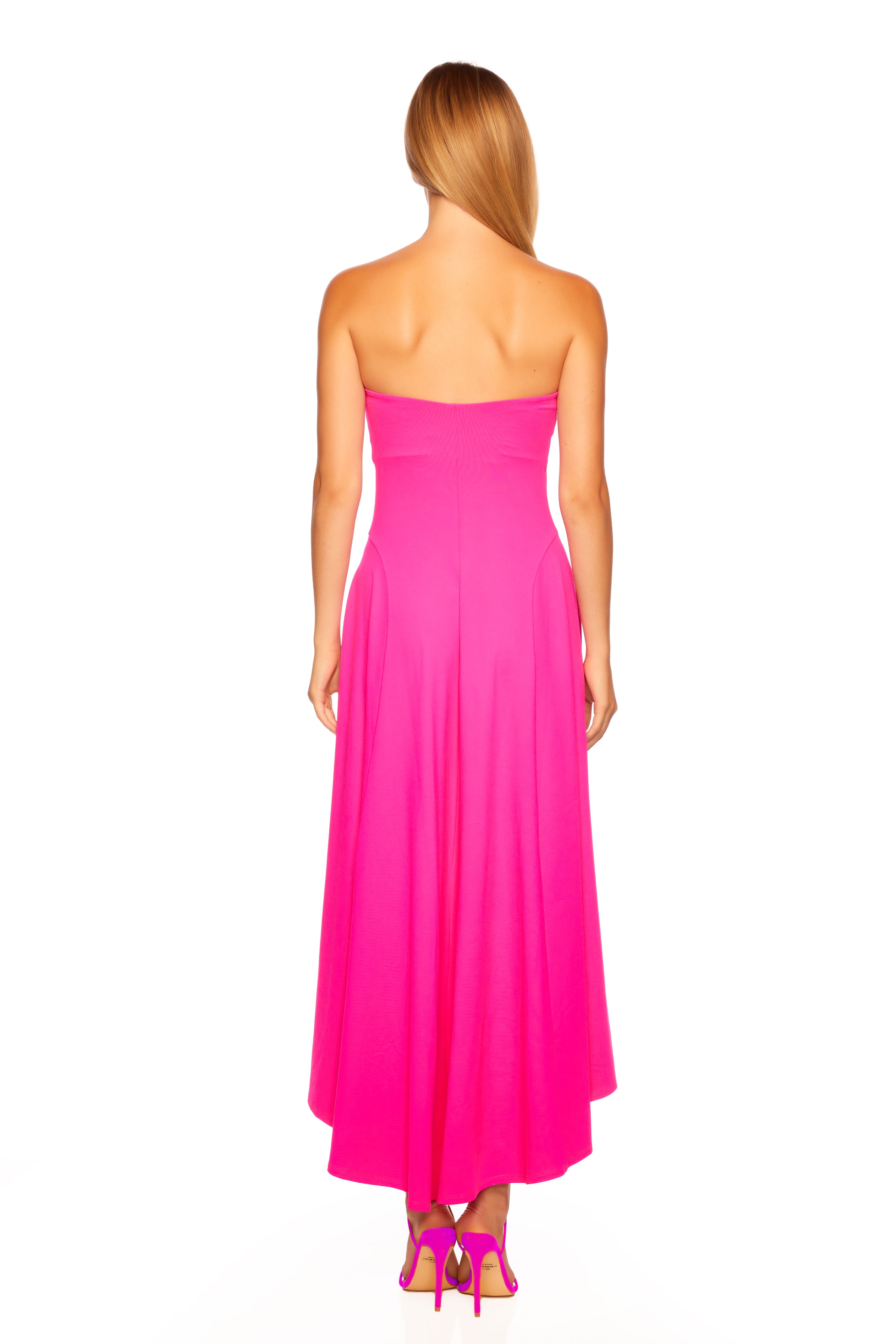 strapless seamed high low dress – Susana Monaco‎