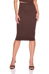 essential slim high waist skirt