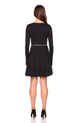 high waist flare skirt