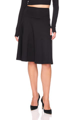 long high waist flare skirt