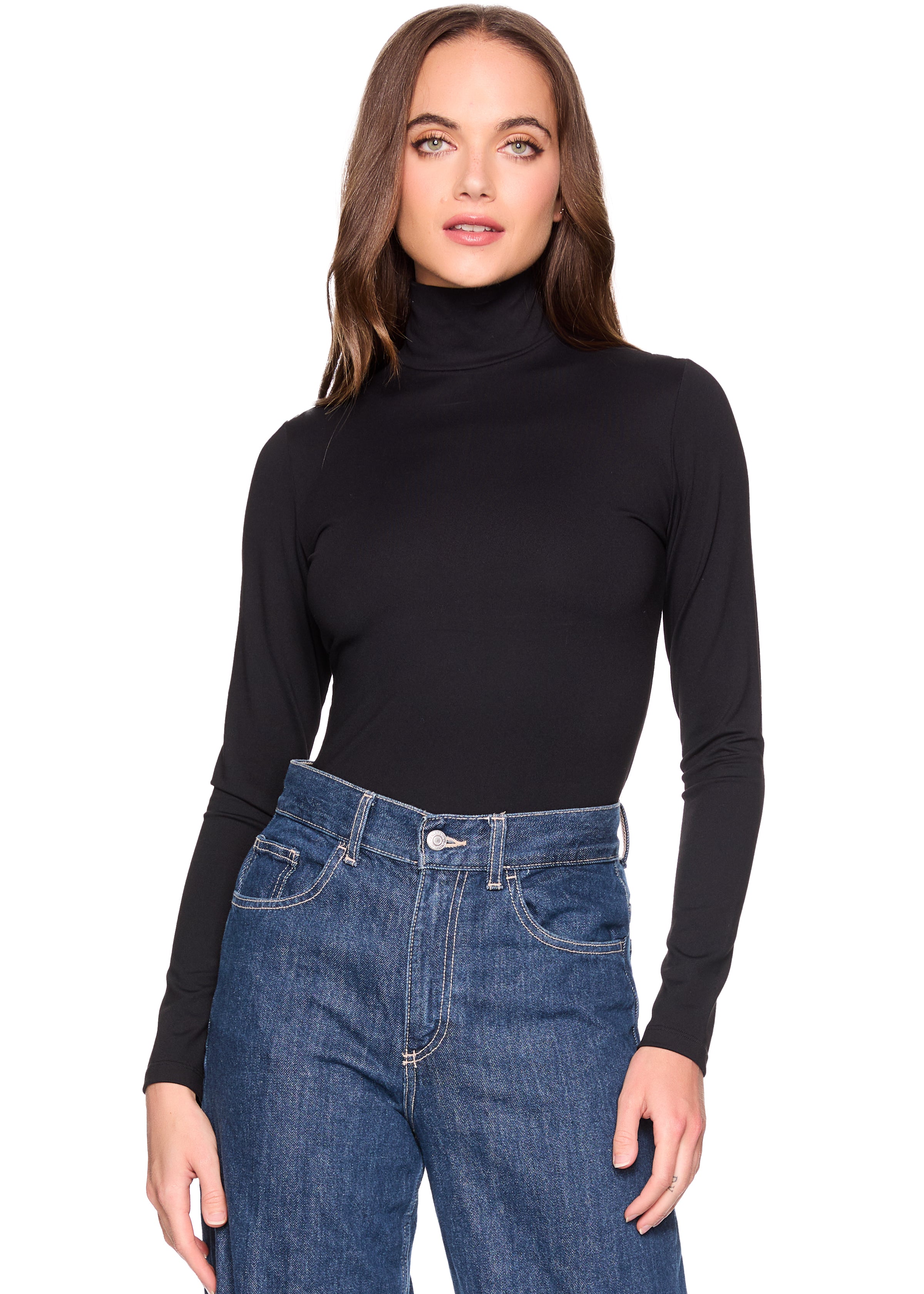 essential long sleeve turtleneck top