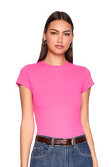 essential shorter crew short sleeve tee