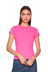 essential shorter crew short sleeve tee