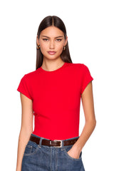 essential shorter crew short sleeve tee