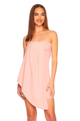 asymmetrical pleat tube dress