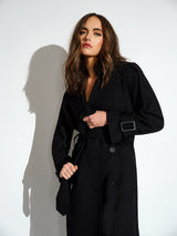 ponte trench coat black