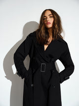 ponte trench coat black
