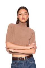 fuzzy sweater mock neck
