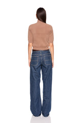 fuzzy sweater mock neck