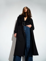 ponte trench coat black